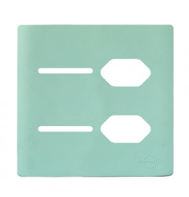 Placa p/ 2 Interruptores + Tomada 4x4 - Novara Siciliano